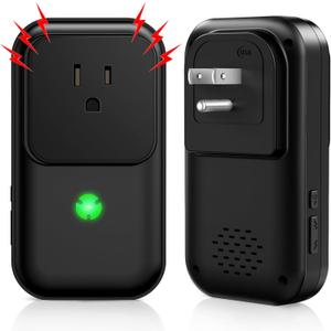 Power Failure Alarm, Freezer Power Outage Alarm 7 Sirens, Freezer Alarm with 0-110dB Adjustable LED Indicator 12H Alert, Power Loss Alarm Monitor for Refrigerator, Sump Pumps, Aquarium