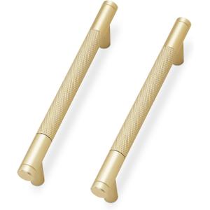 10 Pack Brushed Gold Cabinet Pulls knurled 5 Inch Hole Centers Kitchen Cabinet Handles Gold Drawer Pulls Cabinet Hardware