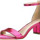 PIZZ ANNU Women's Low Block Chunky Heels Sandals Comfortable Open Toe Ankle Strap Party Dress Pump Shoes Strappy Buckle Heeled Sandal with 2 Inches Tall Thick Heel Design, Size Right 8, Left 7