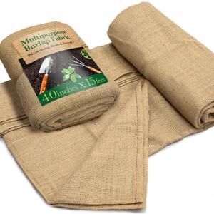 40" x15 Feet Gardening Burlap Roll - Multipurpose Natural Burlap Fabric, High Density Jute Fiber Material for Decorations, Center Pieces for Home, Rustic Party Dcor (Beige)