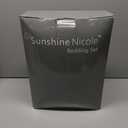 Sunshine Nicole Distressed Velvet Comforter Set, Distressed Velvet Face and Brushed Solid Microfiber Reverse, with Light Weight Soft Poly Fill, 5 Pieces Grey Queen