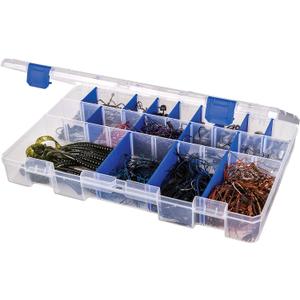 Flambeau Outdoors 5003 Fishing Tackle Box - Includes 15 Dividers, 25 Compartments, Clear Tackle Box Fishing Lure Organizer, Tuff Tainer Tackle Box with Zerust Anti-Rust Dividers