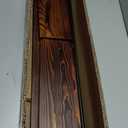 MyGift 33 Inch Stove Top Spice Rack - Deluxe Rustic Burnt Solid Wood and Industrial Black Metal Space Saving Over The Stovetop Range Storage Display Shelf