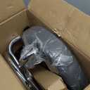 Round Rolling Stool with Footrest PU Leather Height Adjustable 360 Swivel Stool with Wheels Office Stool Chair Home Drafting Work Studio Shop SPA Salon Small (Grey)