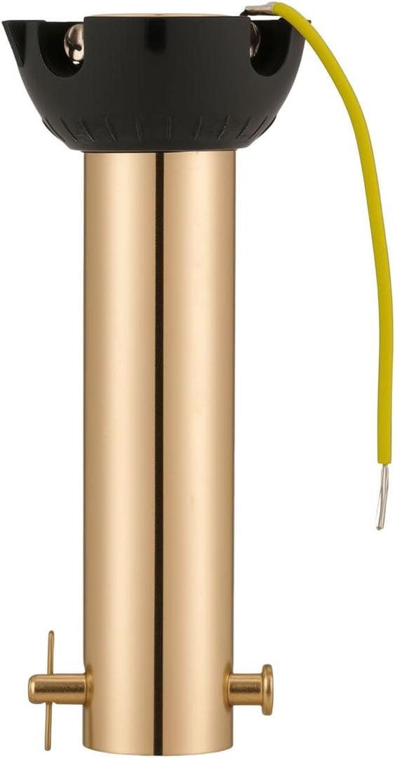Ceiling Fan Extension Rod,Ceiling Fan Downrod with Ball Head,Downrod Extension for Fan,1 inch Outside Diameter, Boom Suitable for a Wide Range of (golden, 18inch)