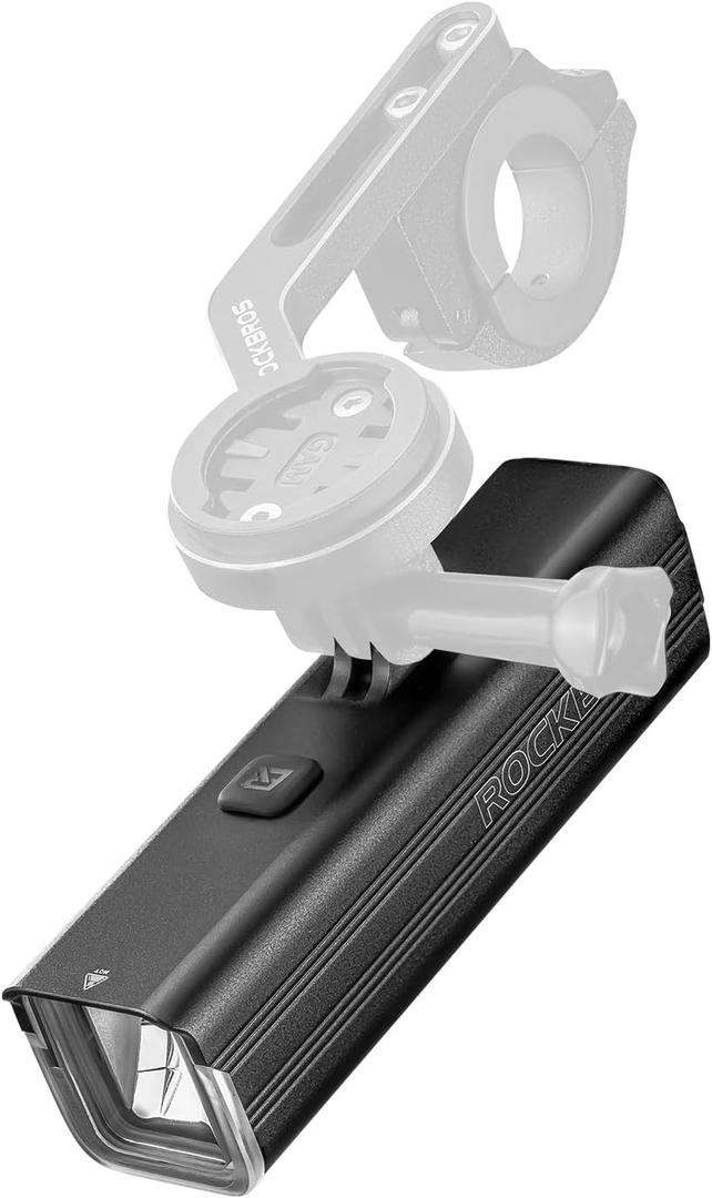 ROCKBROS Bike Light Compatible with Bike Out-Front Mount Rechargeable Bicycle Headlight Front Lights for Night Riding
