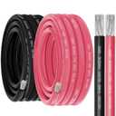 Marine Wire 4 Gauge Marine Grade Wire Include 4AWG 6FT Red & 6FT Black,4 Gauge Tinned Copper Electrical Cable for Boat Automotive Speaker Battery Lighting Solar Panel Camper Trailer