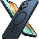 TORRAS for iPhone 16 Plus Case, [Compatible with MagSafe] [Military-Grade Drop Tested] Translucent Magnetic Slim Protective Case for iPhone 16 Plus Anti-Fingerprint Anti-Scratch 6.3", Black