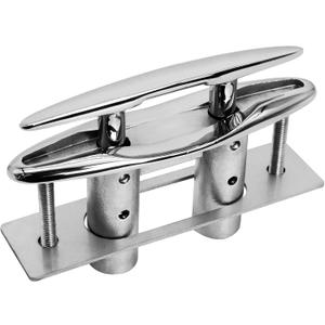 Pop Up Boat Cleat 5/6 Inch, 316 Stainless Steel Pull Up Boat Cleats with Backing Plate, Retractable Flush Mount Boat Cleat for Marine Yacht Dock (1 Pack / 2 Pack)