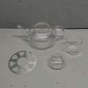 CnGlass 33.8oz Glass Teapot ,Stovetop Safe Tea Kettle 5.3 in/13.5cm Diameter