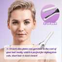Sunmay Cordless Mini Flat Iron, 3/10" Pencil Hair Straightener for Short Hair, Pixie Cut & Bangs, Portable Dual Voltage Travel Curling Iron