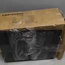 LAATOOREE Nightstands Set of 2, Small Side Table, Bedside Table with Fluted Door, Solid Wood Feet; Modern Mid-Century End Table for Bedroom, Small Space (Black)