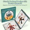 Creative Magnetic Puzzle Books for Adults Wooden Puzzle Games Ancient Dress Up Game Products for Elderly Hemiplegia,Travel Games Finger Exerciser for Seniors in Airplanes & Cars