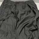 THWEI Men's Baggy Wide Leg Pants Zipper Fly Pleated Trousers Casual Dress Pants with Pocket (Black, L)