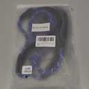 PetBonus Double Handle Rope Dog Leash, 6FT Heavy Duty Training Lead with Lockable Hook and 2 Comfortable Padded Handles, Reflective Walking Nylon Leash for Small Medium Dogs (11-55 lbs, Black)