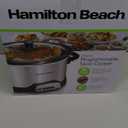 Hamilton Beach 4 Quart Programmable Slow Cooker with Flexible Easy Programming, 5 Cooking Times, Dishwasher-Safe Crock & Lid, Silver (33443)