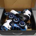 Adjustable Inline Skates Boys and Girls Ages 5-8 8-12 with Light up WheelsRoller Skates for Kids Ages 4-12, Teen Skates for Beginner Outdoor and Indoor Blue, XLarge-Youth & Adult（6-9 US）