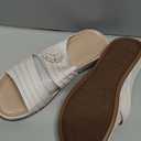 HARENCE Sandals for Women Wedge Slides: Comfortable Summer Beach Platform Shoes with Flowers Dressy Memory Foam Slip On Slide Sandals Size 42