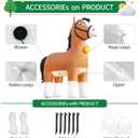 DomKom 9FT Clydesdale Horse Inflatables Christmas Spring, Farm Ranch Giant Blow up Animals Cute, Decorations Outdoor Yard Built-in LED Lights Big Large Decor Party Lawn Holiday Outside