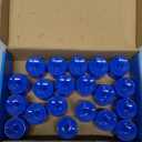 LANKER 500 PCS Blue Artificial Rose Petals with 24 PCS Bright Flickering Blue Flameless LED Tea Lights Candles (Blue Lights with Blue Rose Petals)