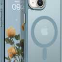 BENTOBEN Magnetic for iPhone 13 Case & iPhone 14 Case [Compatible with Magsafe] Translucent Matte Phone Case iPhone 13/14 Slim Shockproof Women Men Protective Cover for iPhone 13/14 6.1", Gray Blue