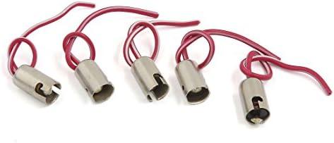 uxcell 5pcs BA9S LED Bulb Socket Extension Replacement Holder Wire Harness for Car