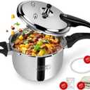 3Qt Stainless Steel Pressure Cooker small, 8-in-1 Multi-Cooker, Induction Compatible,8+ Safety Features, Stovetop & Electric, Perfect for 1-2 People mini
