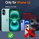 Battery Case for iPhone 16, Enhanced 10000mAh Portable Protective Wireless Charging Case Support Carplay Compatible with iPhone 16 (6.1 inch) Rechargeable Extended Battery Charger (Black)