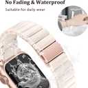 V-MORO Resin Band Compatible with Apple Watch Series 7/8/9/10/11 41mm/40mm/38mm/42mm Fashion Cute Strap for iWatch Series 6/5/4/3/2/1/SE/SE 2 Lightweight Bracelet Wristband Women(Classic Milk Tea)