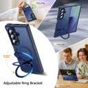 Magnetic Stand for Samsung Galaxy Z Fold 7 Case, [Fit for MagSafe] Upgraded Military Grade Drop-Proof Fold 7 Cases with Ring Holder Support Wireless Charging, Royal Blue