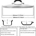 12 Inch Tempered Glass Lid for Lodge 12" Cast Iron Skillets & 7QT Dutch Ovens -Stainless Steel Handle and Rim (12 INCH LID)