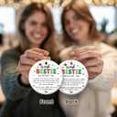 6 x Appreciation Gifts for Coworkers - Double Sided Ceramic Coworker Christmas Ornaments 2025, Work Besties Gifts for Women, Men, Work Friend, Colleagues, Unique for Coworkers