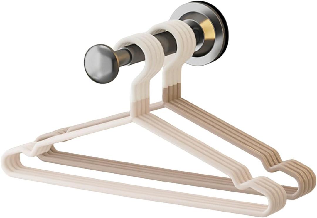 Hanger Organizer, Suction Cup Hanger Holder for Laundry Room Vertical Space Saver, No Drilling/Extendable(4.6"7.5"), for Washer and Dryer (Gray)