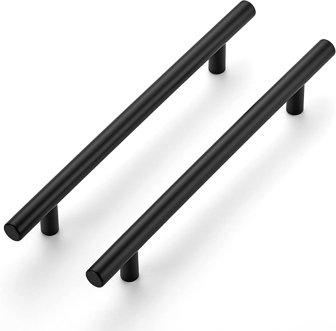 Ravinte 18 Pack 8-13/16 Inch Cabinet Handles Matte Black Stainless Steel Kitchen Drawer Pulls Cabinet Pulls 8-13/16"Length,6-1/4" Hole Center