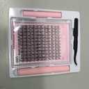 Uilulu Lash Clusters Kit 10-18mm Wispy Lash Clusters D Curl False Eyelash Clusters, DIY Lash Extension Kit with Lash Bond & Seal, Lash Glue Remover, Lash Tweezers