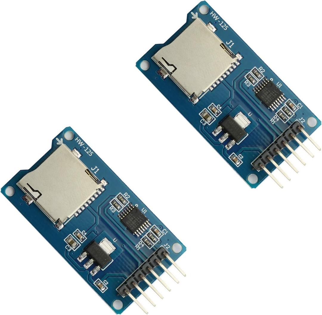Maxmoral 2PCS Micro SD Storage Board Memory Shield Expansion Module 6 Pin SPI Interface Mini TF Card Adapter Reader