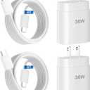 Phone 17 16 15 Charger Fast Charging,30W USB C Phone 17 16 15 Pro Max Charger Block & 8FT Long Type C Cable Cord for i.Phone 17/Air/17 Pro/17 Pro Max/16/16 Pro/16 Pro Max/15/15 Pro Max,White