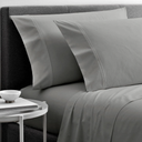 Cottingon 4 Piece Twin XL Dorm Bedding Set for College, 100% Long Staple Premium Egyptian Cotton, Soft Bed Sheets, Fits Upto 15" Deep Mattress 39"X80" Extra Long, Light Gray