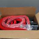 4 Pack Stanchions Post with Velvet Rope, Crowd Control Stanchions, Queue Pole for for Movie Theater, Party Supplies(Red)