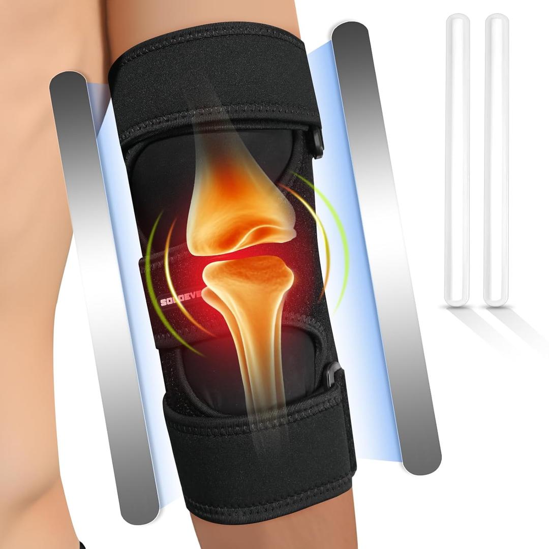 2 x Cubital Tunnel Elbow Brace for Women&Men, Tennis Elbow Brace with Compression Sleeve Immobilizer, Comfortable Night Elbow Support, Elbow Splint for Tendonitis, Ulnar Nerve Entrapment, Sleeping (One Size, Black)