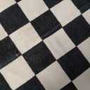 Terrug Black and White Checkered Area Rug for Kitchen,2x6 Runner Rugs Washable with Non Slip for Bedroom, Soft Low Pile Stain Resistance Retro Carpet for Entryway Hallway