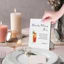 Bloody Mary Bar Sign, Wedding Cocktail Bar Wooden Stand Sign 5"X7", Wedding Bloody Mary Cocktail Signs Decorations for Reception Ceremony Home Party Pub Lounge(5x7 Inch)