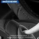 Skechers Steering Wheel Cover,14.5-15 Inch Universal Memory Foam Car Steering Wheel Covers Breathable Anti-Slip Steering Wheels Accessories for Men Women (Black & Grey)