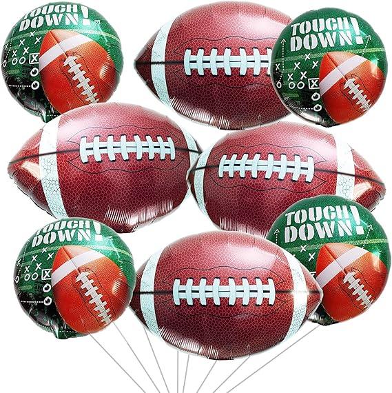 Football Balloons 8pcs Football Balloon Football Party Decorations,Football Balloons Set for Tailgate Game Day Birthday Party Decorations