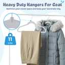 HOUSE DAY 13.5 Inch Kids Hangers 50 Pack - Premium ABS Plastic Clothes Hangers for Kids, Children, Preteens - Space Saving Thin Profile, Strong & Durable Hangers with 360 Swivel Hook - Gray