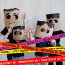 halloween caution tape Bulk warning tape 4 Pack 100 ft Halloween Fright Tape Ideal for Danger/Hazardous Areas, Zombie Parties, Indoor/Outdoor Yard Decor, and Haunted Houses party decorations supplies