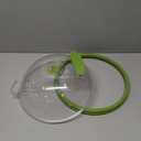 12 Inch Microwave Splatter Cover, Upgraded Microwave Cover for Food with Water Steamer, Integrated Handle, Splatter Guard, Cookware lid, House Warming Gifts New Home, Green