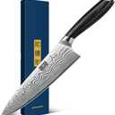 HOSHANHO 8 Inch Chef Knife, Ultra Sharp High Carbon Powder Steel Kitchen Knife, Professional Japanese Chef's Knife with Ergonomic Pakkawood Handle