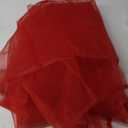 VACVELT Sheer Organza Fabric by The Yard, 60 Inch Wide Red Organza Fabric Bolt Bridal Sheer Tulle Fabric, Silk Organza Fabric Roll for Wedding Party Decorations Backdrop Curtain (1 Yard)
