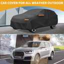 Car Cover Waterproof All Weather Sun Rain Protection Full Exterior Cover for Toyota Corolla Cross Black with Left Side Zippers